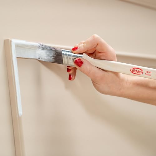 Glidden Semi-Oval Paintbrush with Wood Handle, Angled Sash, 1 Inch - size: 1 Inch, style: Angled Sash Paintbrush