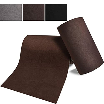 Self-Adhesive Velvet Repair Patches - Flannel Fabric Patch, Microfiber Suede Patches for Clothes, Sofa Repairing, Car Seats, Handbags, Backpacks, Jacket Holes and Tears 2 Rolls - Long Size Brown