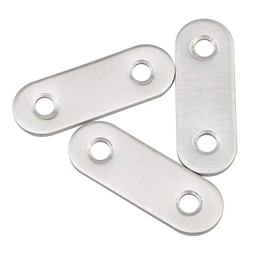 1.85 inch Stainless Steel Flat Mending Repair Plate, 20 Pack - size: 1.85inch