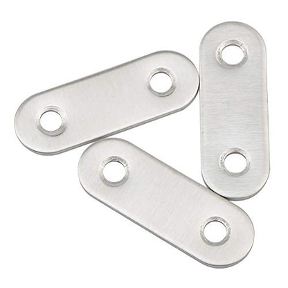 1.85 inch Stainless Steel Flat Mending Repair Plate, 20 Pack - size: 1.85inch