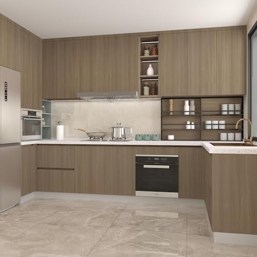 BAYYA Light Wood Grain Contact Paper Wallpaper Peel and Stick Countertops - size: 31.5" x 354"