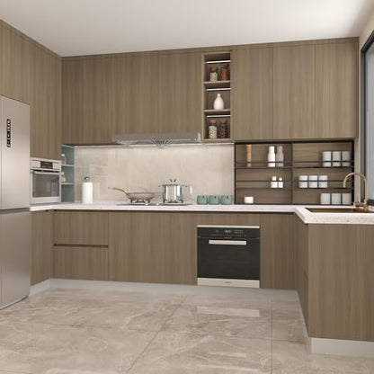 BAYYA Light Wood Grain Contact Paper Wallpaper Peel and Stick Countertops - size: 31.5" x 354"