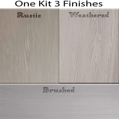 Retique It Liquid Wood Countertop Kit with Wood Gel Stain - Genuine Wood Finished countertops (64 oz (All Countertops), 50 Weathered Wood), 42 oz (All Countertops) - color: 50 Weathered Wood, size: 42 oz (All Countertops)