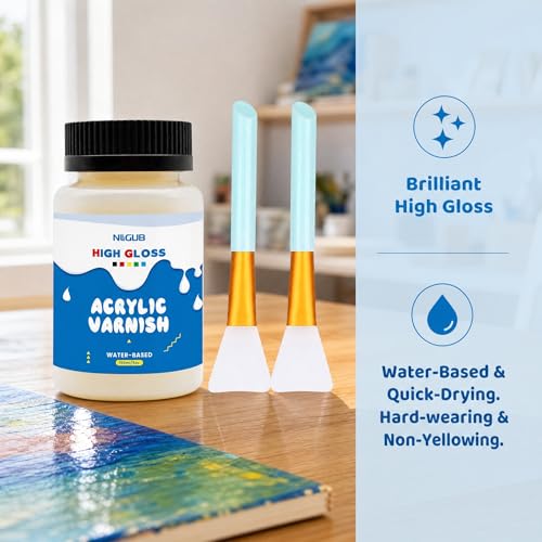 NLGUB Acrylic Varnish, Protective Topcoat, 5oz, 1 Pack - color: 1 PACK