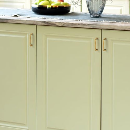 Ravinte Brushed Brass Cabinet Handles Solid Handles,3-1/2 Inch,10 Pack - color: Brushed Brass, size: 3-1/2 Inches Hole Center