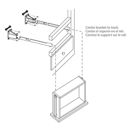 Prime-Line Drawer Side Track Brackets, White Nylon (1 Pair)