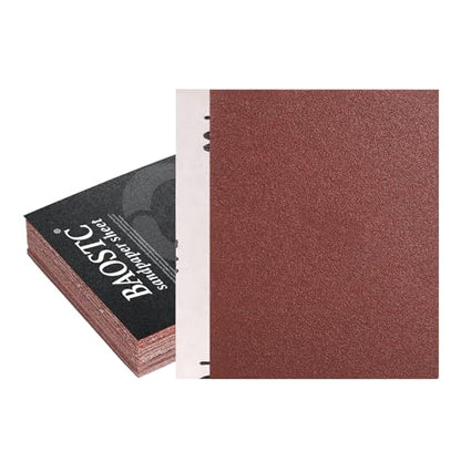 1/4 Sandpaper Sheet,4-1/2"*5-1/2" Assorted120-180-240,50PACK