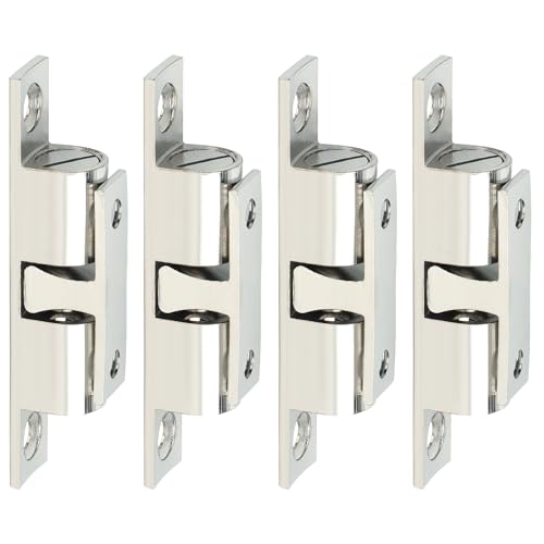 Alise Brass Double Roller Catch Cabinet Latches Door Catch 60mm,4 Pcs - color: Silver, size: 60mmX33mm