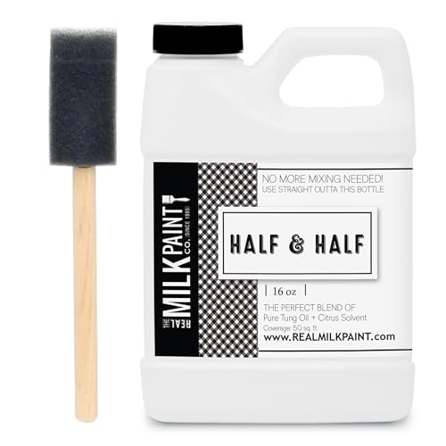 Real Milk Paint, Half and Half, Pure Tung Oil and Orange Peel Oil for Wood Finishing, Cutting Boards, Butcher Blocks, Clay, Stone, and Slate, Food Grade, 16 oz. - color: Orange Peel Oil, size: 16 Ounce (Pack of 1)