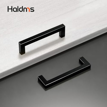 Haidms Black Cabinet Handles 4 Inch Matte Black Cabinet Handles 30 Pack - color: Black, size: 4 Inch Hole Center