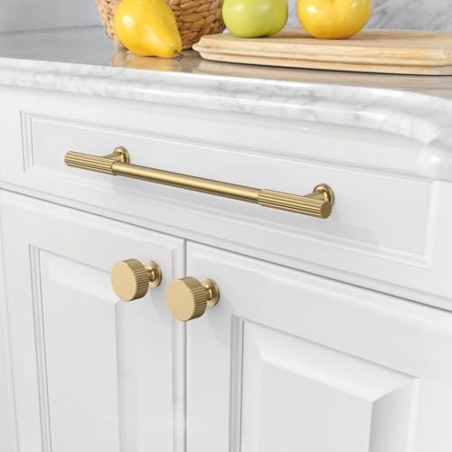 Amerdeco 10 Pack Champagne Bronze Cabinet Pulls 6.3" - color: Champagne Bronze, size: 6.3"/160MM