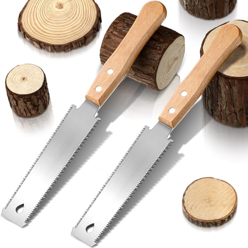 Gisafai 2 Pcs Japanese Hand Saw 6 Inch Flush Cut Saw with Double Edges