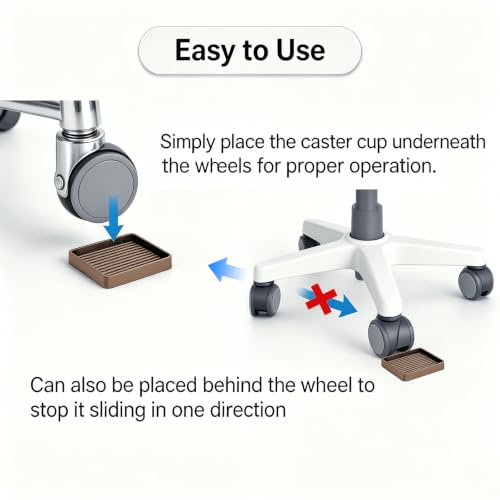 Non Slip Furniture Pads for Hardwood Floors -Yelanon 4Pcs 4” Coasters Cups - color: 4pcs4"square Brown