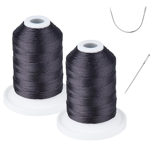 UV Resistant - Simthread Heavy Duty Outdoor Thread for Sewing Black - color: 2 × NP-BLACK, size: 250 Yards