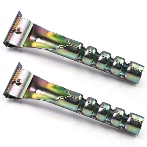 Tungsten Carbide Paint Scraper Heavy Duty Scrrappers with Tungsten Carbide Blade Double-Sided Paint Scraper for Wood for Removing Grout, Paint, Glue, Rust - Pack of 2
