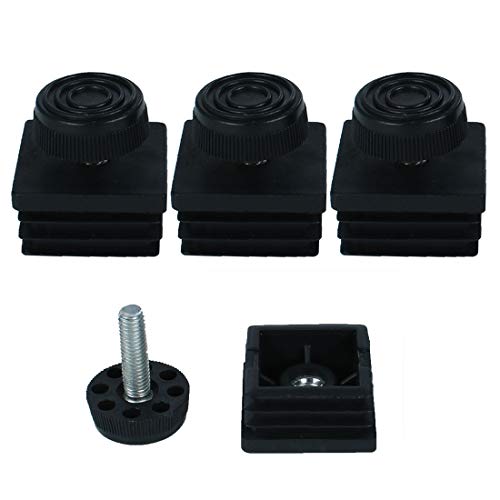 uxcell Leveling Feet 38 x 38mm Square Inserts Kit Furniture Glide Adjuster 4 Sets