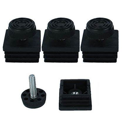 uxcell Leveling Feet 38 x 38mm Square Inserts Kit Furniture Glide Adjuster 4 Sets