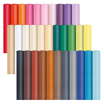 32 Pieces 8×12 inches Colored Faux PU Leather Sheets