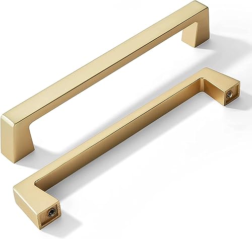 khtumeware 2 Pack 12 Inch(305mm) Brushed Gold Cabinet Pulls,Brushed Brass Kitchen Cabinet Handles Kitchen Cabinet Hardware, Furniture Pulls for Bathroom Cupboard Drawer Handles Dresser Pulls - color: Brushed Gold, size: 12 inch hole center