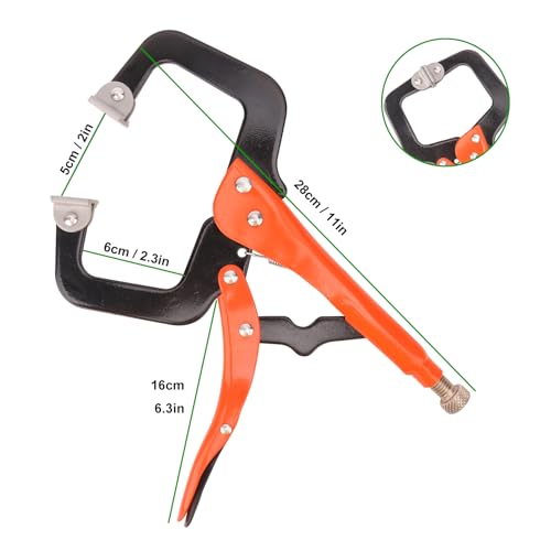 3 Pack 11 Inch Locking C Clamp, Versatile C Clamp Locking Pliers, Heavy Duty Vice Grips for Home Improvement, Welding & Workshop - size: 3 Pack 11 Inch