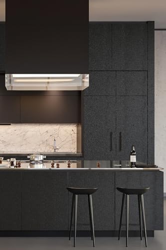 Zeeko Black Crocodile Peel and Stick Wallpaper 17.3" x 118" - color: Black, size: 17.3in x 9.8ft