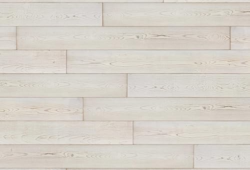 Real Wood Wall Planks-5" White Shiplap Panel Peel and Stick 10Pack 12.5SqFt - color: White Washed