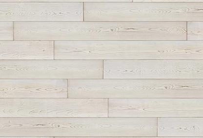 Real Wood Wall Planks-5" White Shiplap Panel Peel and Stick 10Pack 12.5SqFt - color: White Washed
