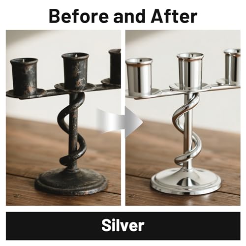 SENVEN Liquid Silver Leaf Paint High Gloss Multi Surface Rich Silver Paint for Metal, Wood, Plastic, Canvas, Appliance, Furniture Scratch Repair & Art Handcrafts 30ml/1.5oz Fast Drying Acrylic Metallic Finish