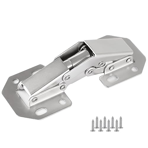 20-Pack Hidden Hinges for Cabinet Doors Frameless, Concealed Cabinet Hinge, 90 Degree Surface Mount Hinges - size: 20 Pack
