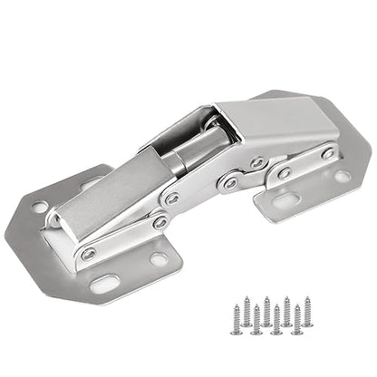 20-Pack Hidden Hinges for Cabinet Doors Frameless, Concealed Cabinet Hinge, 90 Degree Surface Mount Hinges - size: 20 Pack