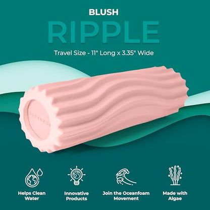 Oceanfoam Ripple Roller - Small Foam Roller for Physical Therapy (Blush) - color: Blush
