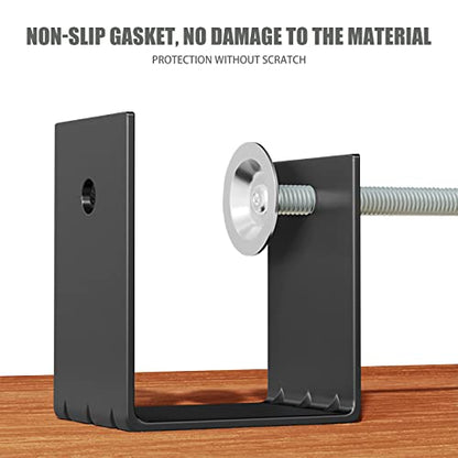 C-Clamps Heavy Duty, Universal Desk Clamp Cabinet Installation Clamps Cabinetry Adjustable Shelf Clamps for Desk Extension/Panel Work (2 Packs) - style: 2 Packs