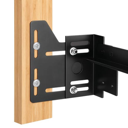 4PCS Bed Frame Brackets, Bed Frame Adapter Brackets, Black
