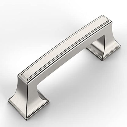 Amerdeco 10 Pack Brushed Satin Nickel Cabinet Pulls 3 Inch(76mm) Hole Center Cabinet Hardware Kitchen Cabinet Handles for Bathroom Drawer Pulls Dresser Pulls ZH0010 - color: Brushed Satin Nickel, size: 3"/76MM Hole Center