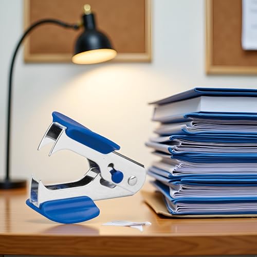 1Pack Blue Staple Remover Staple Puller Removal Tool for School Office Home, Removes Staples Easily Without Ripping Paper Staplers and Punches