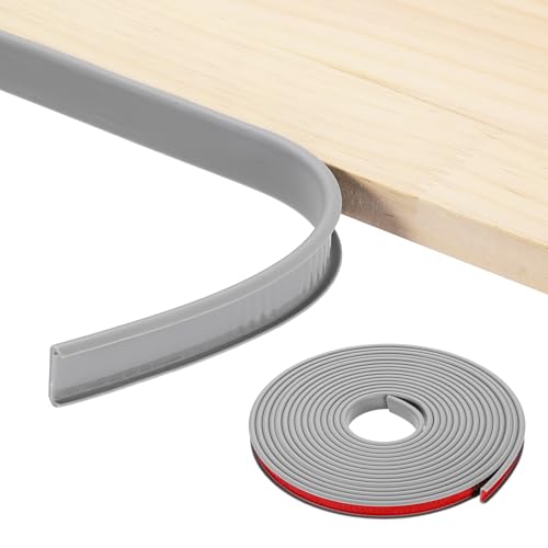 uxcell U-Shape Edge Banding, 0.47 Inch x 19.7Ft TPE Self-Adhesive Veneer Edging Trim Furniture Flexible Corner Edge Protector for Cabinets Countertop Shelves Restoration, Grey - color: Gray, size: 0.47 Inch x 19.7Ft