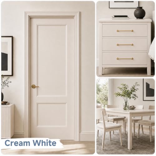 Matte Wood Furniture Paint, Cream White, 16 Fl Oz with Tools - color: Cream White, size: 16 Fl Oz (Pack of 1)