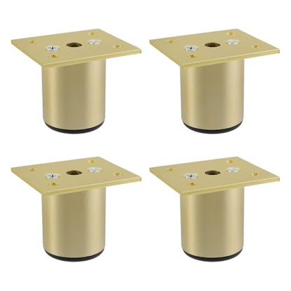 Geesatis Adjustable Leveling Furniture Legs,2"Gold Aluminum Alloy Feet,4Pcs - size: 2inch
