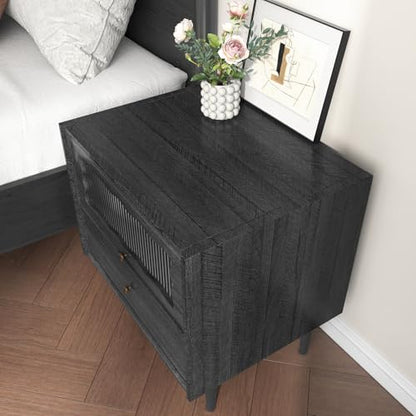 WESTICK Wood Contact Paper Peel and Stick Countertops Waterproof Black Wood Look Contact Paper for Cabinets Drawers Removable Table Dark Wooden Wallpaper Peel and Stick Vinyl Countertop 12" x 78" - size: 12" x 78"