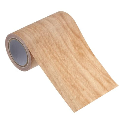 Wood Grain Repair Tape 3" x15ft, Self Adhesive Realistic Textured Repair Tape Patch for Floor Door Table Cabinets Desk,Light Chestnut Maple