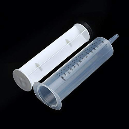 3 Pcs 150ml Large Syringes with 14G 1.5'' Blunt Tip Needles and adapters, Sterile and Individual Sealed, Easy to Use and Clean, Plastic Garden Syringe for Liquid, lip Gloss, Paint, Epoxy Resin, Oil, Watering Plants, Refilling - style: 150 ml