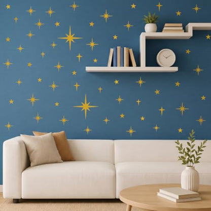 120 Pcs Glitter Gold Star Wall Decals - style: Glitter Gold Star
