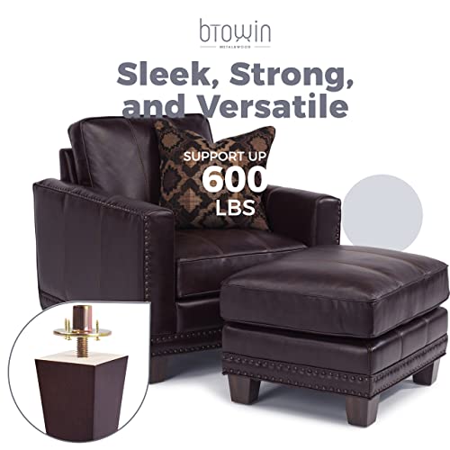 3 inch Solid Wood Pyramid Furniture Legs 4PCS Mid-Century Modern - color: Walnut, size: 3" (8cm)