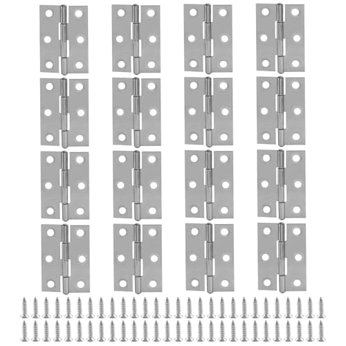 BokWin 2 Inch Small Door Hinges, Silver, 16 Pack - color: Silver, size: 2 Inch