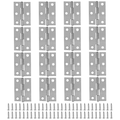 BokWin 2 Inch Small Door Hinges, Silver, 16 Pack - color: Silver, size: 2 Inch