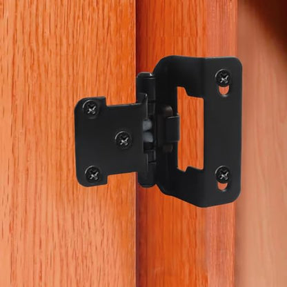 4 Pack 1/2 in Overlay Cabinet Hinge, Black - color: Black