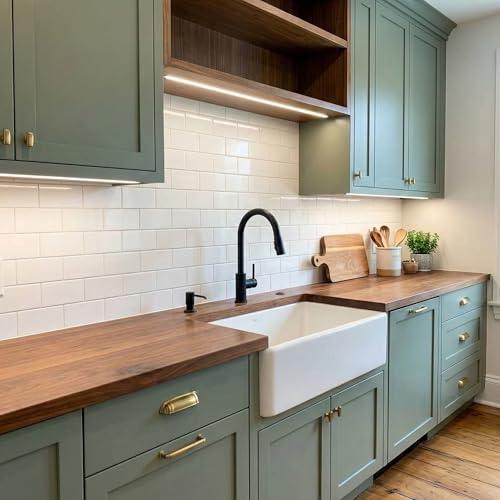 From Plain To Beautiful In Hours 129 Subway PVC 2' x 8' Glue-up Backsplash Panels (Covers / 64 sq.ft), Gloss White, 4 Piece - color: Gloss White, size: Pack of 4