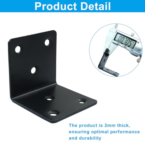 10Pcs 2" Black L Shaped Corner Bracket 50*50mm - style: 10Pcs 2" x 2"
