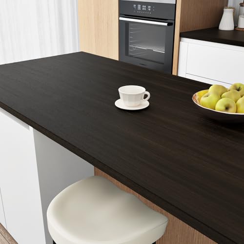 Dark Wood Grain Contact Paper Peel and Stick Brown Wallpaper - color: Brown Walnut