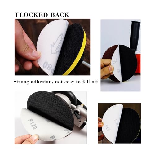 40 PCS 5 Inch 8 Hole Hook and Loop Adhesive Sanding Discs Sandpaper for Random Orbital Sander 60 80 100 120 150 180 240 320 Grits